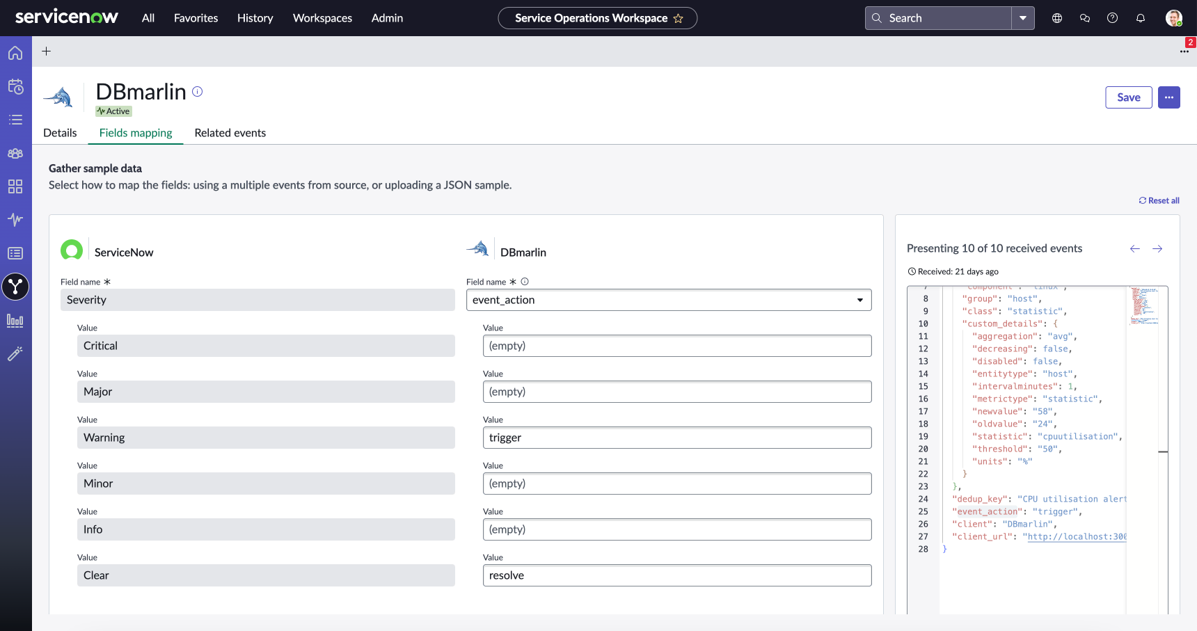 ServiceNow Custom Connector (Map Severity fields)